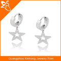 new surgical grade stainless steel earrings wholesale dangling star hoop earring